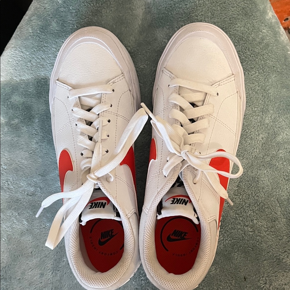 Nike Classic White and Red Sneakers